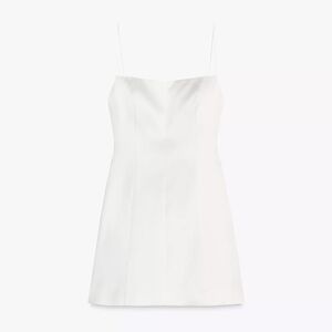 NWT Zara Satin Effect Bow Dress